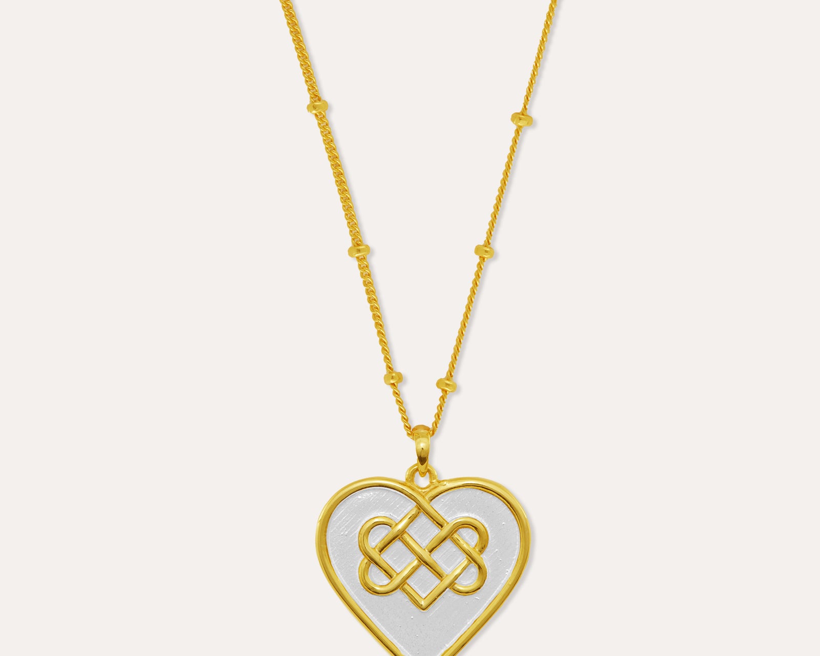 Infinity Love Knot Two Tone Silver Necklace | Sustainable Jewellery by Ottoman Hands