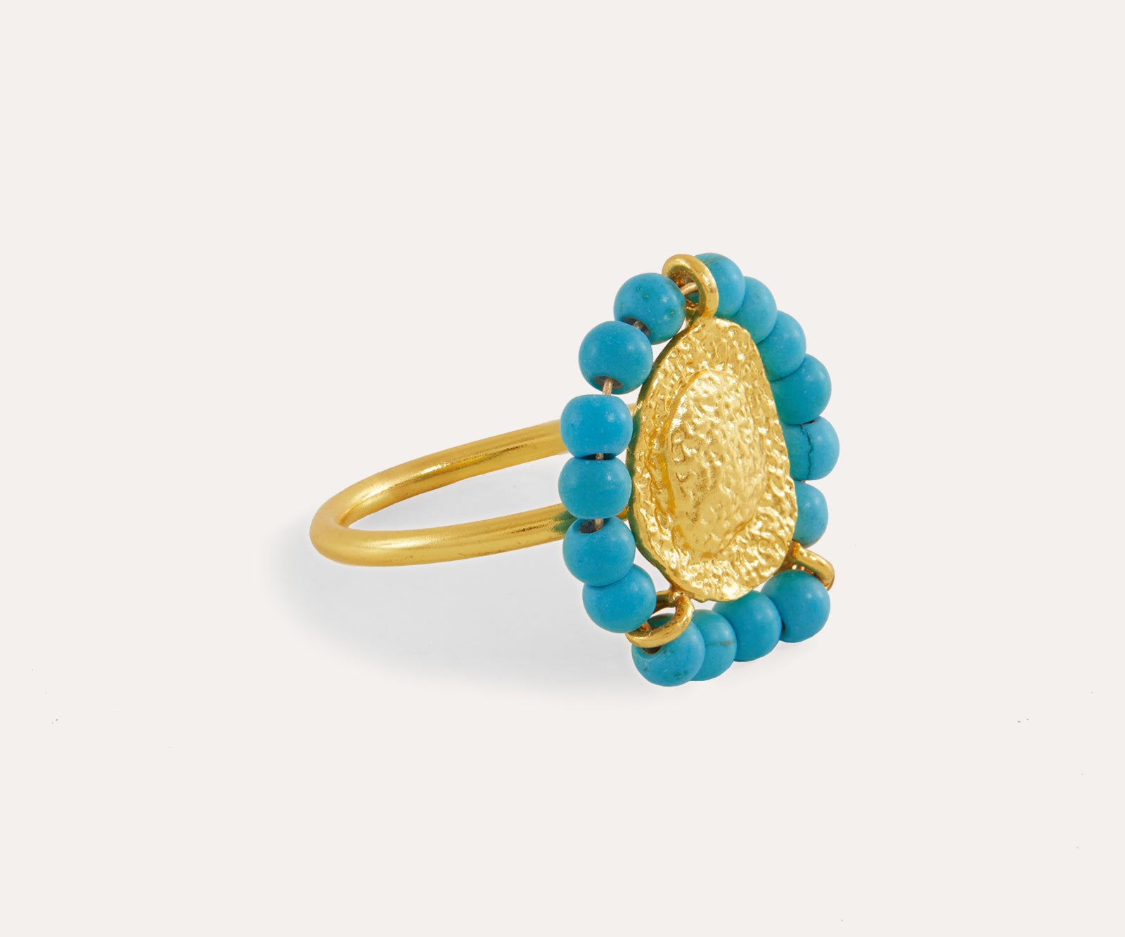 Callie Turquoise Beaded Ring | Sustainable Jewellery by Ottoman Hands