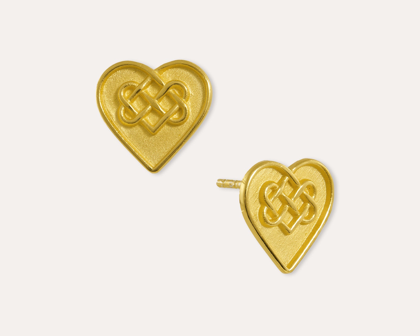 Infinity Love Knot Stud Gold Earrings | Sustainable Jewellery by Ottoman Hands
