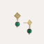 Labyrinth Malachite Drop Stud Earrings | Sustainable Jewellery by Ottoman Hands