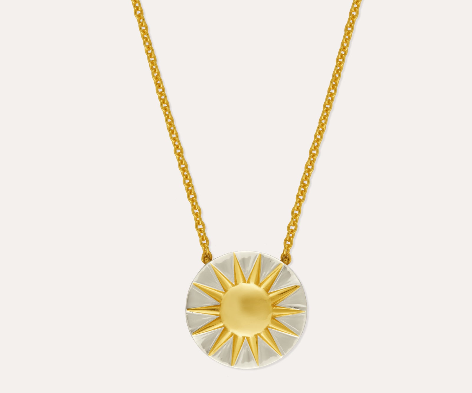 Tanya Sun Two Tone Silver Pendant Necklace | Sustainable Jewellery by Ottoman Hands