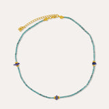 Pia Turquoise Beaded Necklace | Sustainable Jewellery by Ottoman Hands