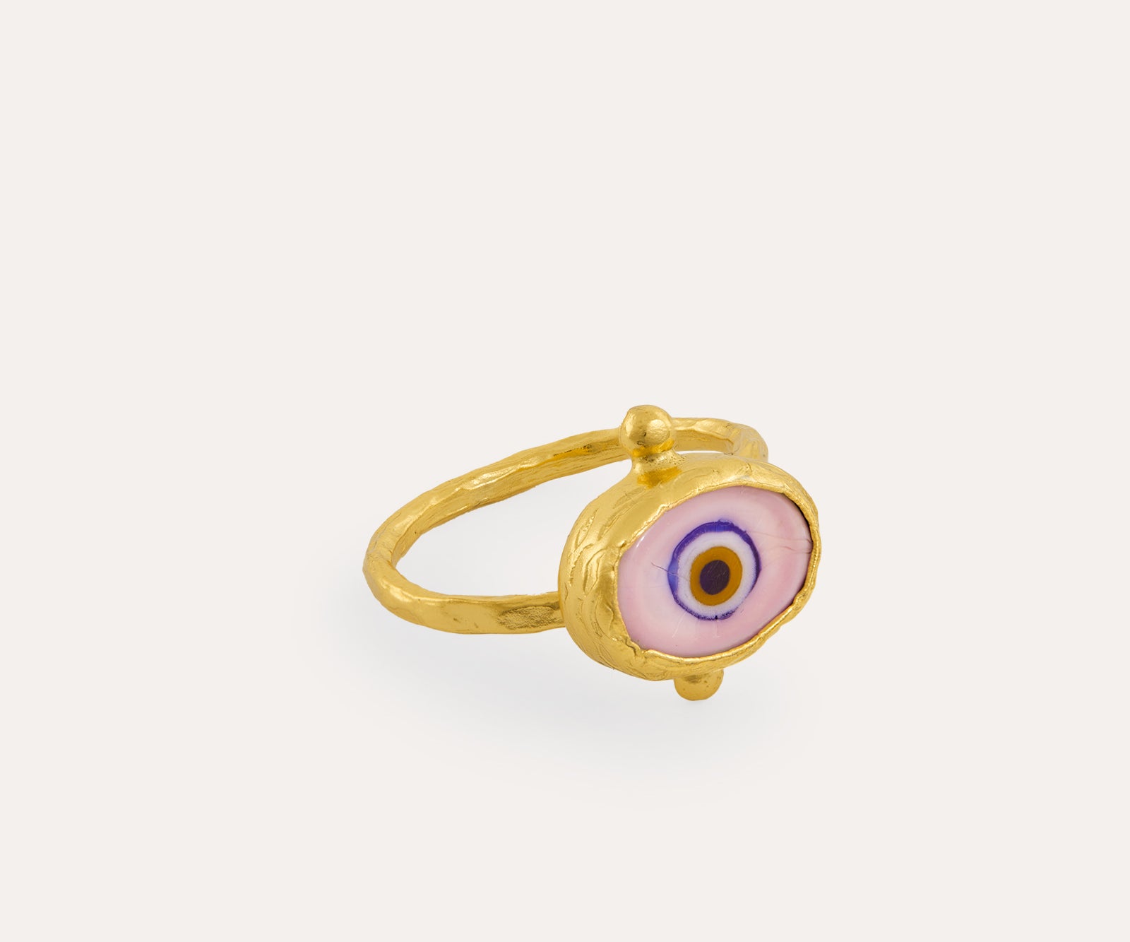 Alara Pink Evil Eye Ring | Sustainable Jewellery by Ottoman Hands