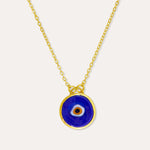 Azra Evil Eye Navy Pendant Necklace | Sustainable Jewellery by Ottoman Hands