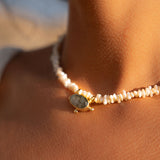 Sorel Pearl and Labradorite Beaded Necklace | Sustainable Jewellery by Ottoman Hands
