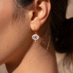 Alara Pink Evil Eye Drop Earrings | Sustainable Jewellery by Ottoman Hands