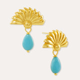 Chantal Turquoise Drop Stud Earrings | Sustainable Jewellery by Ottoman Hands