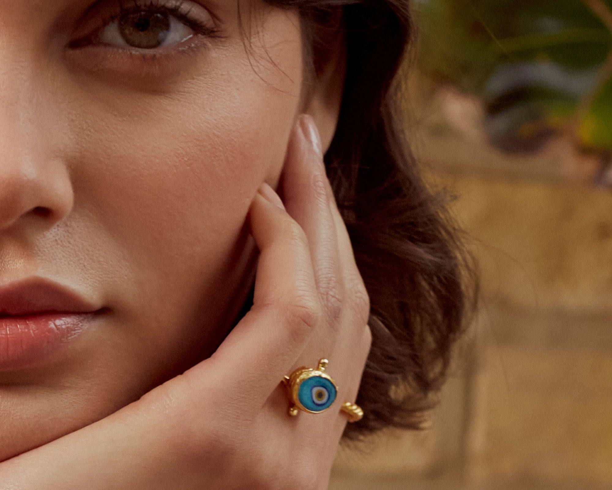 Alara Blue Evil Eye Ring | Sustainable Jewellery by Ottoman Hands