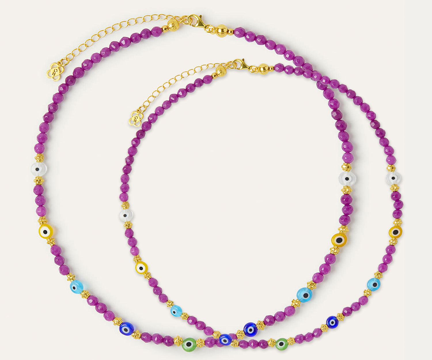 Clara Evil Eye Beaded Necklace - Mother & Child Set | Sustainable Jewellery by Ottoman Hands