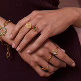 Stephanie Yeboah Adwoa Mother of Pearl Ring | Sustainable Jewellery by Ottoman Hands