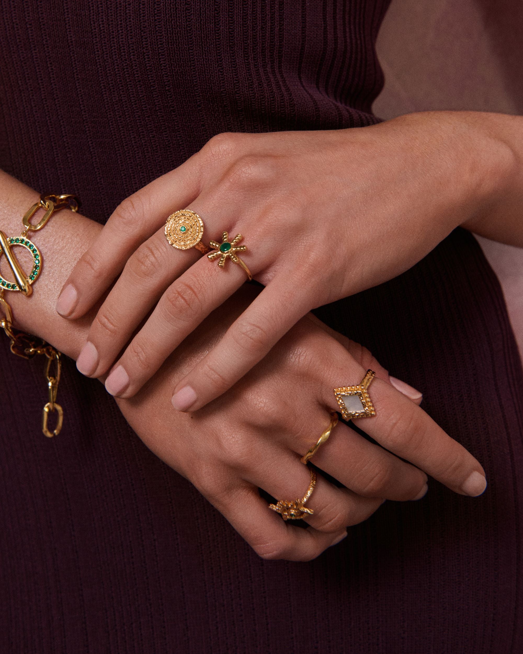 Stephanie Yeboah Adwoa Mother of Pearl Ring | Sustainable Jewellery by Ottoman Hands