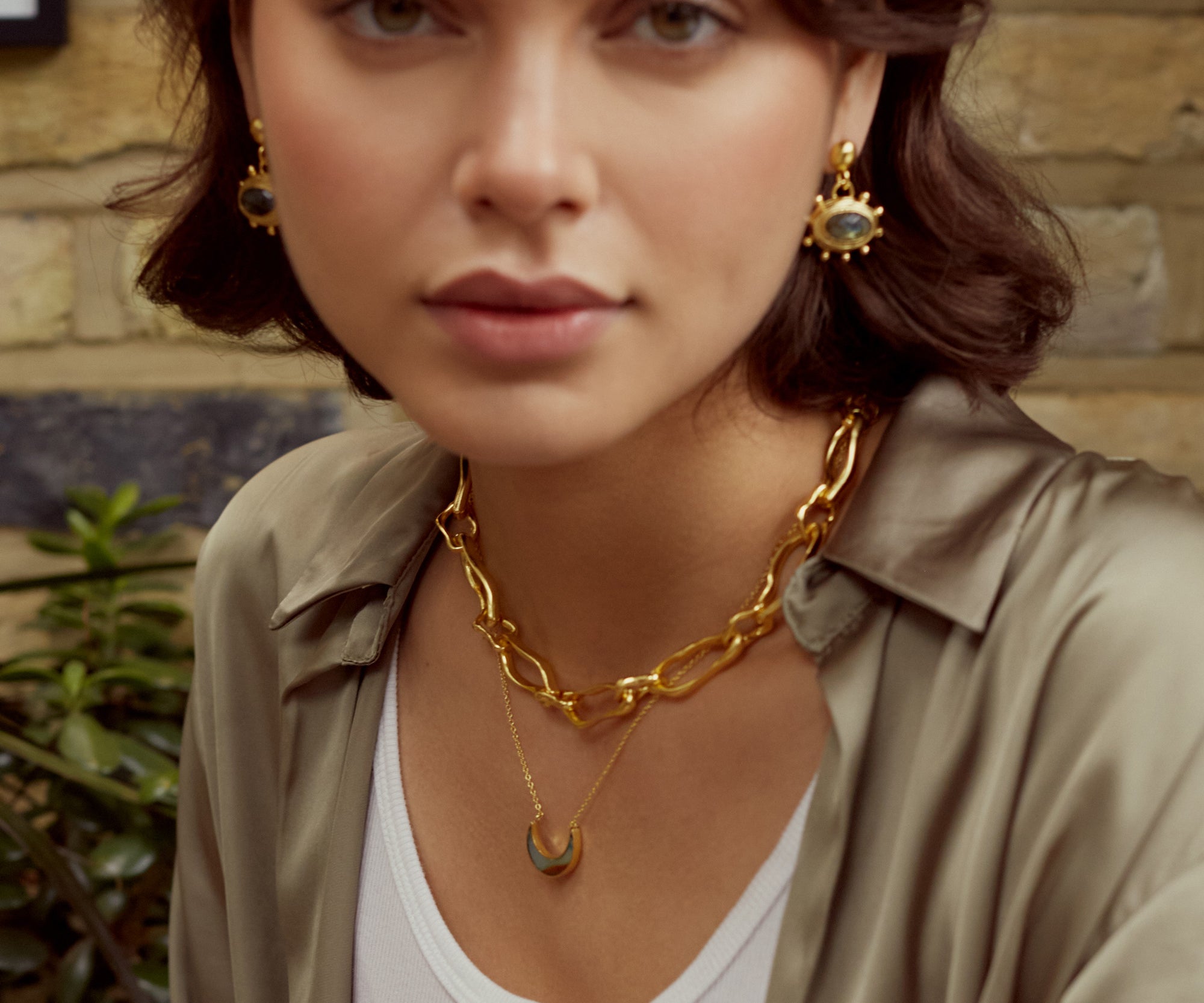 Zand Labradorite Drop Earrings | Sustainable Jewellery by Ottoman Hands