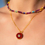 Azra Evil Eye Red Pendant Necklace | Sustainable Jewellery by Ottoman Hands