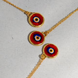 Azra Evil Eye Red Pendant Necklace | Sustainable Jewellery by Ottoman Hands
