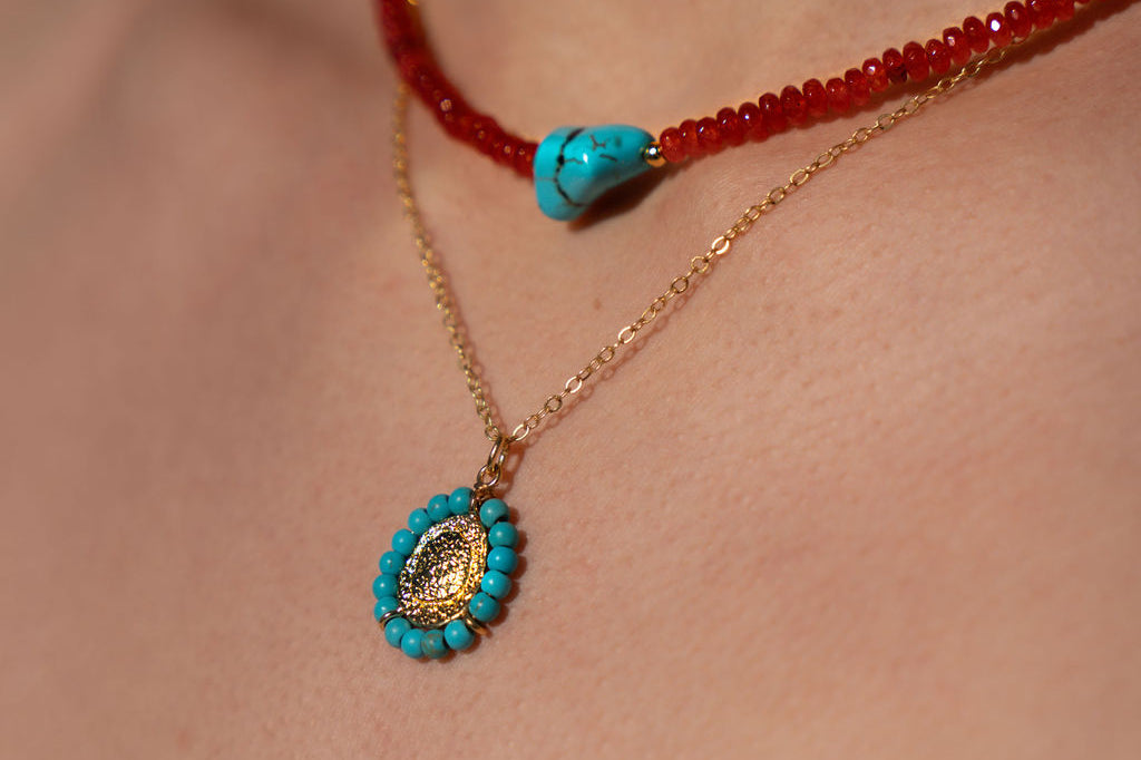 Callie Turquoise Pendant Necklace | Sustainable Jewellery by Ottoman Hands