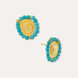 Callie Turquoise Stud Earrings | Sustainable Jewellery by Ottoman Hands