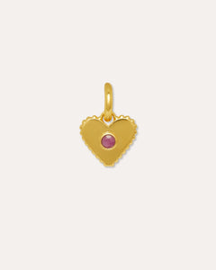 Ruby Heart Charm | Sustainable Jewellery by Ottoman Hands