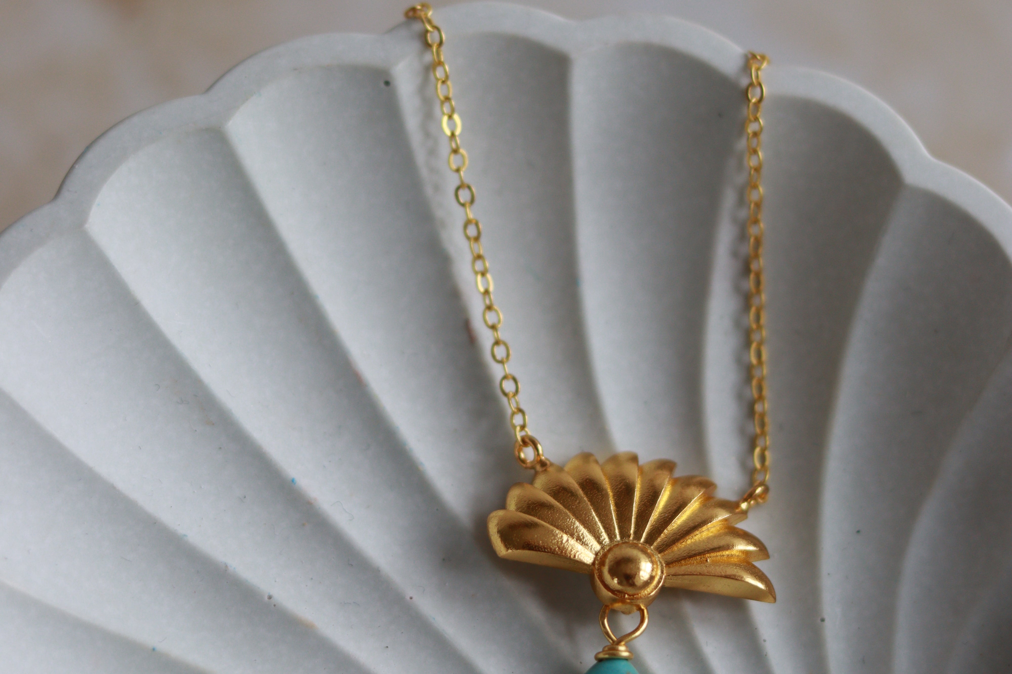 Chantal Turquoise Pendant Necklace | Sustainable Jewellery by Ottoman Hands