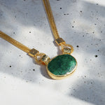 Daphne Emerald Chain Necklace | Sustainable Jewellery by Ottoman Hands