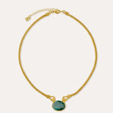 Daphne Emerald Chain Necklace | Sustainable Jewellery by Ottoman Hands