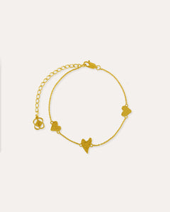 Triple Heart Chain Bracelet | Sustainable Jewellery by Ottoman Hands