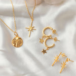 Star Charm Hoop Earrings | Sustainable Jewellery by Ottoman Hands