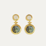 Lilis White Chalcedony and Labradorite Drop Earrings | Sustainable Jewellery by Ottoman Hands
