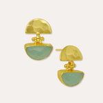 Mina Aqua Chalcedony Drop Stud Earrings | Sustainable Jewellery by Ottoman Hands