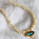 Sorel Pearl and Labradorite Beaded Necklace | Sustainable Jewellery by Ottoman Hands