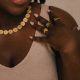 Stephanie Yeboah Adwoa Mother of Pearl Ring | Sustainable Jewellery by Ottoman Hands
