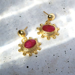 Zand Ruby Drop Earrings | Sustainable Jewellery by Ottoman Hands