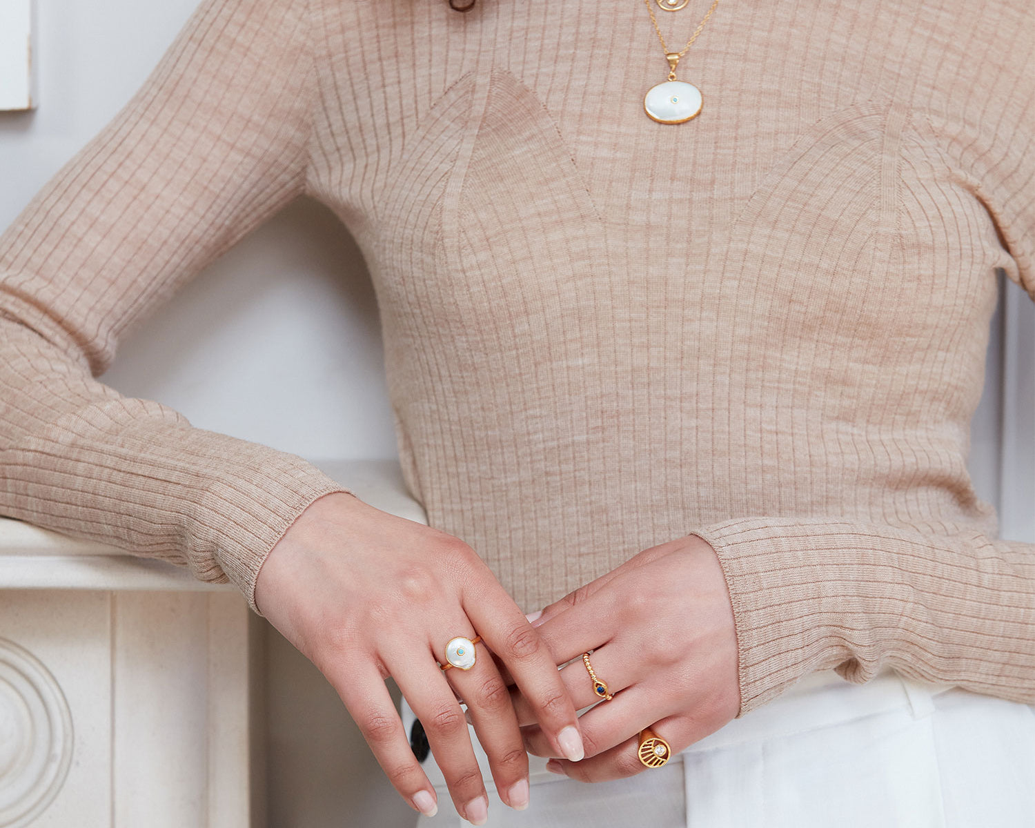Amalfi Pearl Cocktail Ring | Sustainable Jewellery by Ottoman Hands