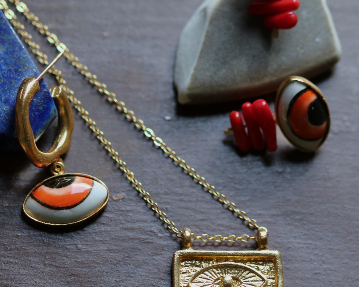 Arden Evil Eye Pendant Necklace | Sustainable Jewellery by Ottoman Hands