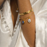 Cornicello Evil Eye and Turquoise Charm Bracelet | Sustainable Jewellery by Ottoman Hands