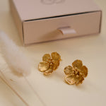 Buttercup Gold Flower Stud Earrings | Sustainable Jewellery by Ottoman Hands