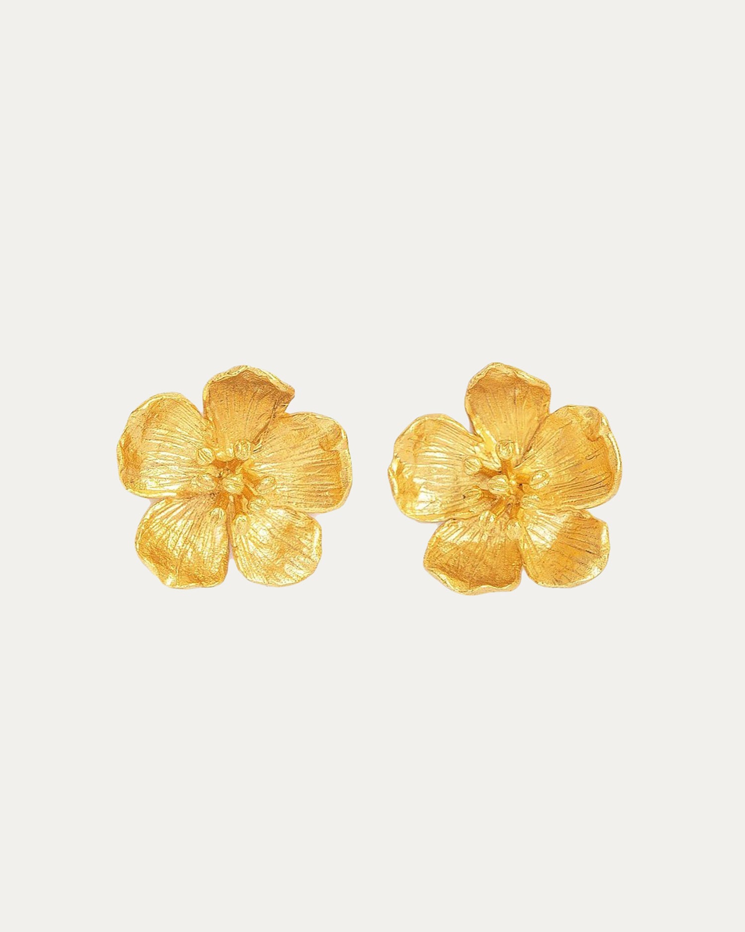 Buttercup Gold Flower Stud Earrings | Sustainable Jewellery by Ottoman Hands