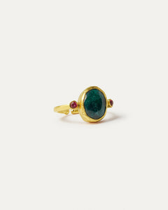 Lucia Emerald Cocktail Ring | Sustainable Jewellery by Ottoman Hands