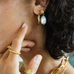 Mavis Pearl Drop Stud Earrings | Sustainable Jewellery by Ottoman Hands