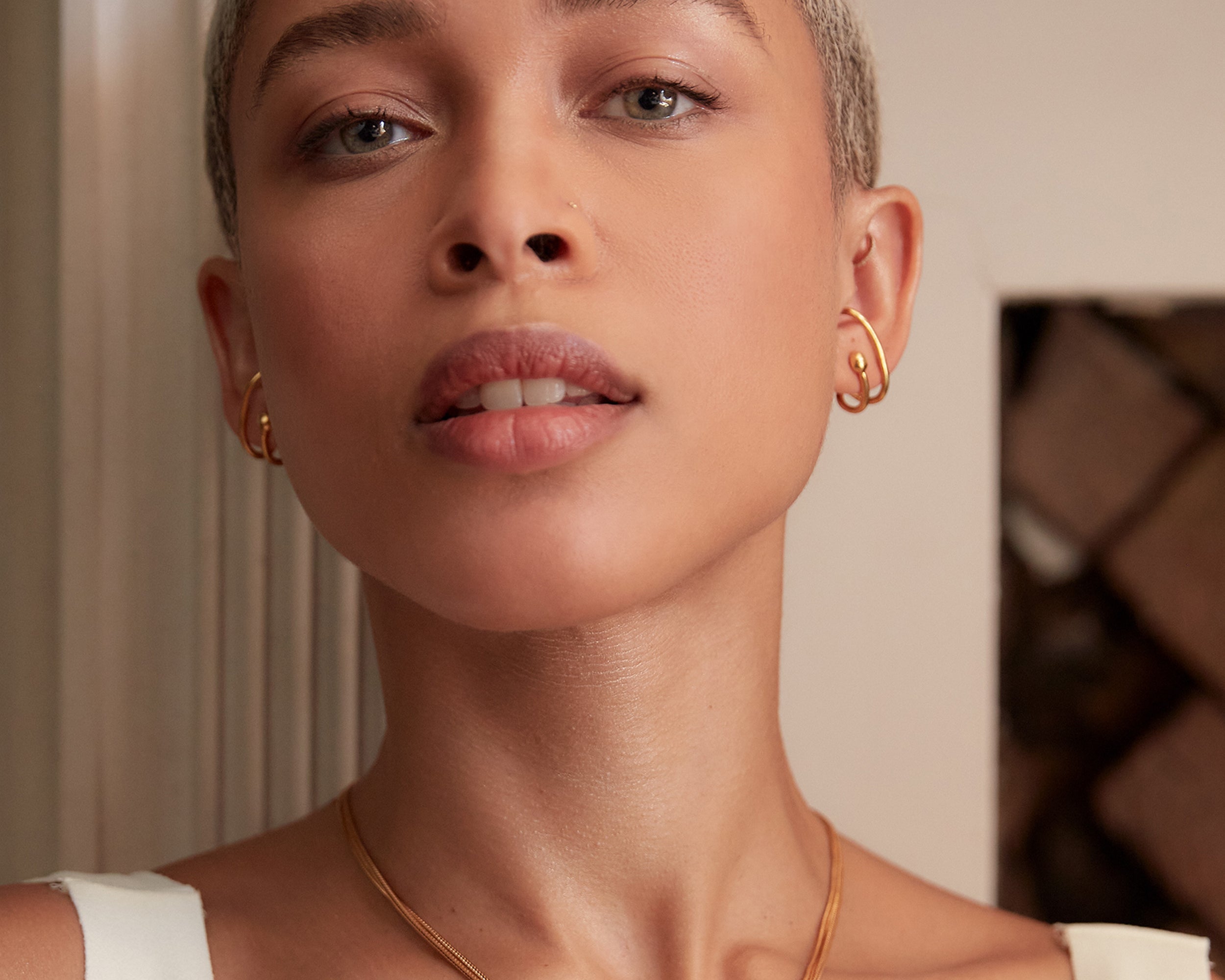Odette Gold Stud Earrings | Sustainable Jewellery by Ottoman Hands