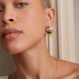 Sunrise Labradorite Drop Stud Earrings | Sustainable Jewellery by Ottoman Hands