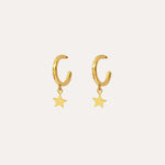 Star Charm Hoop Earrings | Sustainable Jewellery by Ottoman Hands