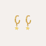 Star Charm Hoop Earrings | Sustainable Jewellery by Ottoman Hands