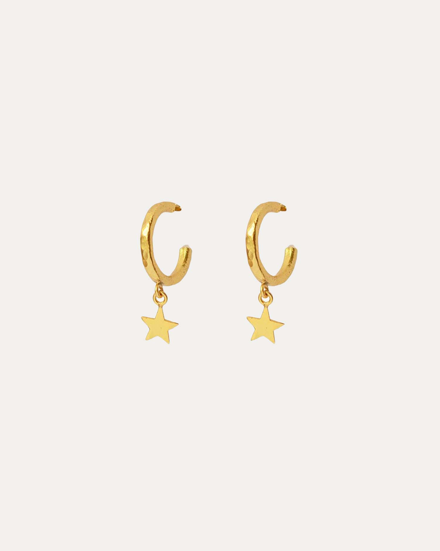 Star Charm Hoop Earrings | Sustainable Jewellery by Ottoman Hands
