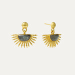 Sunrise Labradorite Drop Stud Earrings | Sustainable Jewellery by Ottoman Hands