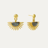 Sunrise Labradorite Drop Stud Earrings | Sustainable Jewellery by Ottoman Hands