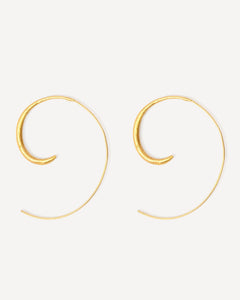 Aegina Gold Pull Through Hoop Earrings | Sustainable Jewellery by Ottoman Hands