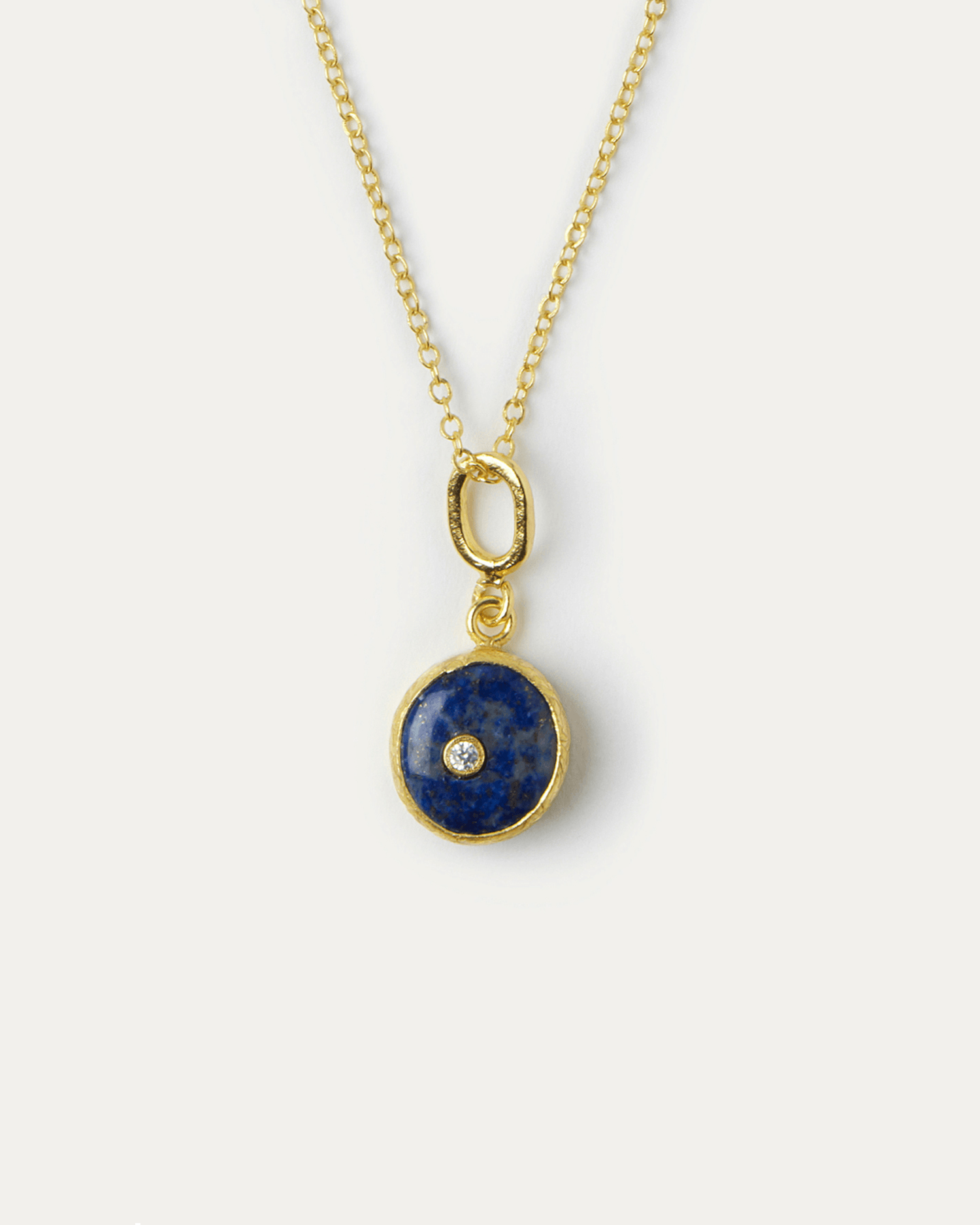 Gold sales lapis pendant