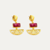 Artemis Ruby Drop Earrings | Sustainable Jewellery by Ottoman Hands
