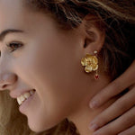 Buttercup Gold Flower Stud Earrings | Sustainable Jewellery by Ottoman Hands