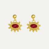 Zand Ruby Drop Earrings | Sustainable Jewellery by Ottoman Hands
